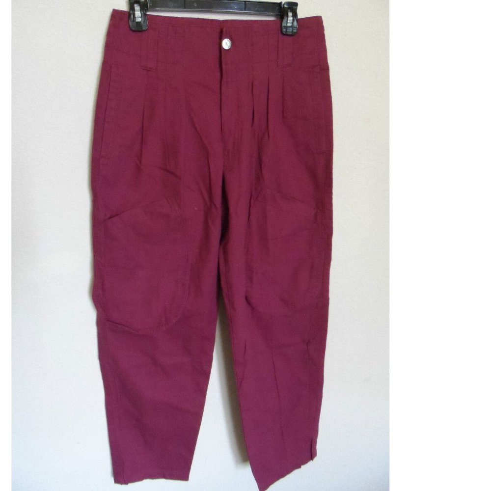 Vintage Citano 100% Cotton Red/Burgundy Mens Pants - Size: 30W x 32L